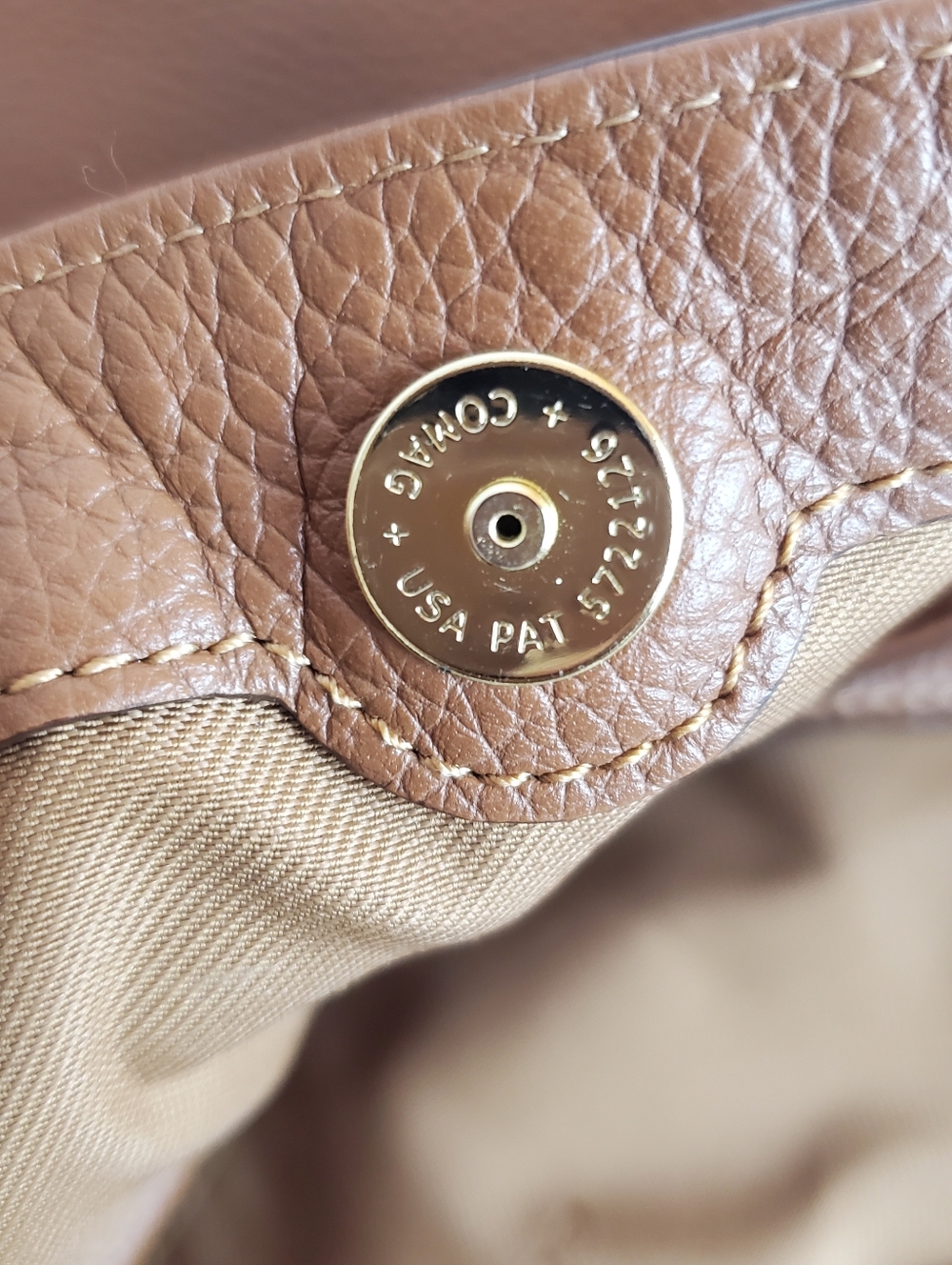 Coach Tan Leather Shoulder Bag - Picture 4 of 16